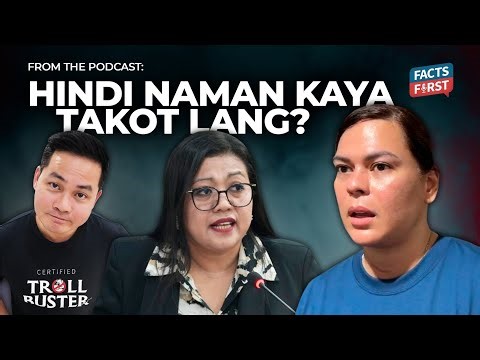 Di kaya takot lang si Sara Duterte?