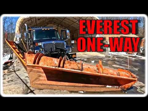Installing an EVEREST One-Way Snow Plow on Our International 7500!