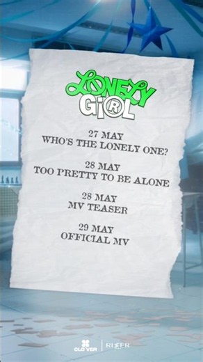 RELEASE PLAN🍀CLO'VER - Lonely GirlOFFICIAL MV 29.05.2026#LonelyGirlCLO_VER#CLO_VER#RISERMUSIC