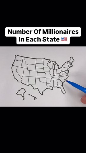 161K views · 24 reactions | Number Of Millionaires In Each State  #Usa #unitedstates #map #geography #states | Drawingmapswithme | Facebook