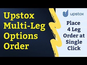 Upstox Multi Leg Order | Upstox Pro web 3.0