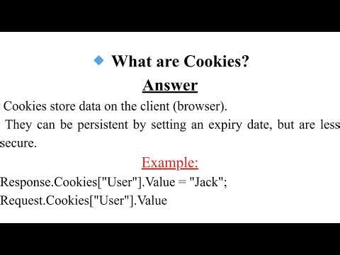 Interview Topic State Management in ASP NET MVC
