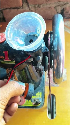 pawerd by using free energy DC gear motor with silai machine new project idea