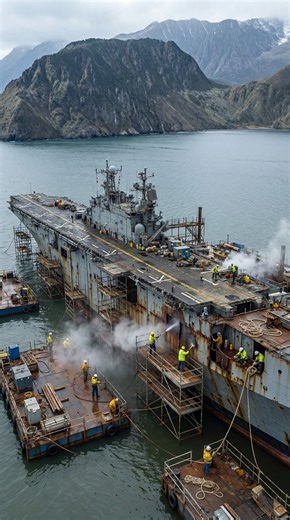 ASMR Full Restoration: Tarawa-class Amphibious Assault Ship – Steel That Carried Them Home ⚓🇺🇸 #TarawaClass #AmphibiousAssaultShip #USNavyHistory #ColdWarNavy #NavalLegacy #veterans #marines #asmr | Naval Legends