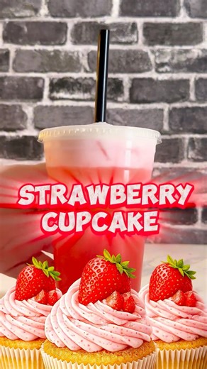 Vanilla Sprite cupcake syrup strawberry syrup...Topped with cold foam because duh! #dirtysodarecipe #asmrdrink #dirtysoda #thesipsquad | The Sip Squad