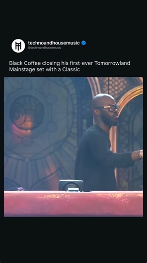 Techno & House Music on Instagram: "Black Coffee made history with his first-ever appearance on the Tomorrowland mainstage (2019), closing the set with the timeless classic “Music Sounds Better With You” by Stardust The moment captured everything that makes electronic music culture so powerful: a global crowd, one of the world’s biggest festivals, and a track that has united dancefloors for decades. As the sun went down and the final notes echoed across Tomorrowland, Black Coffee blended his sig