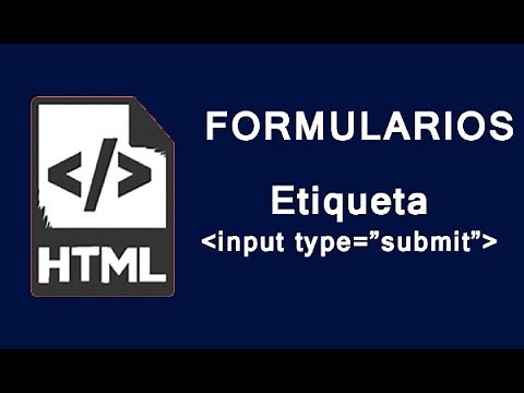 Formularios HTML | Etiqueta input type submit