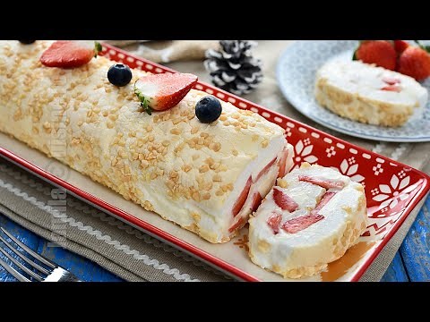Strawberry meringue roulade | JamilaCuisine