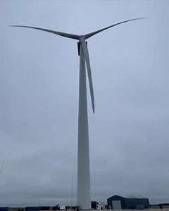 The biggest wind turbine in the world - Vestas V236 15MW in action 👀 With 115.5 m blades and a maximum tip height of 280 m, the wind turbine is spinning in strong winds at the DTU Wind and Energy Systems test site in Jutland, Denmark. #energy #windturbine #sound #wind #windenergy | IPS Baltics