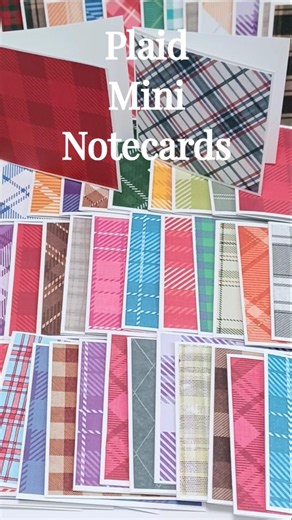 In the Studio Today: Plaid Mini Note Cards #stationery #papercrafts #notecards
