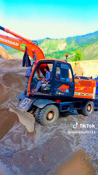 DOOSAN Excavator in Action at Construction Site