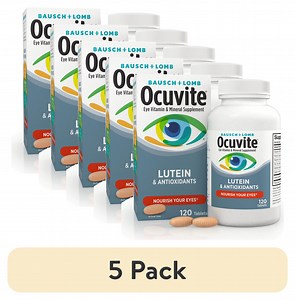 (5 pack) Ocuvite Eye Vitamins and Mineral Supplement With Lutein and Antioxidants for Eye Health, 120 Tablets