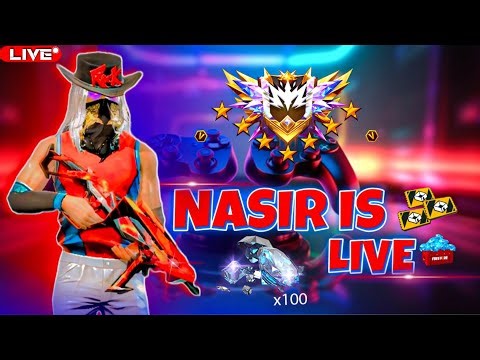 GUILD TEST ON LIVE || Fng Nasir Live|| Road TO 100K Booyah!♥️ #freefirelive #shortsfeed #femalegamer