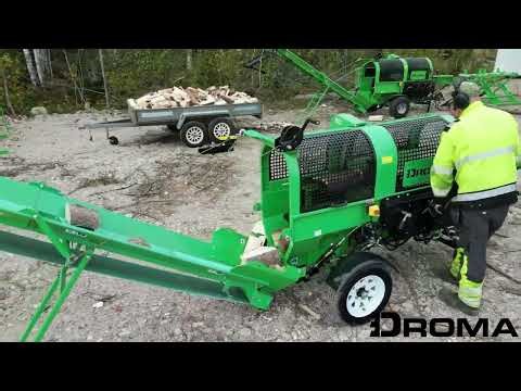 Klapikone 12 t / 16,5 hp hihnakuljettimella, Droma Wood