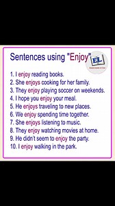 51K views · 969 reactions | Enjoy in a sentence video #englishteacher #English #learnenglish #englishreels | English Learning | Facebook