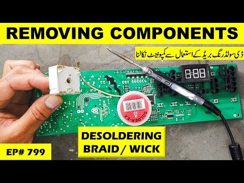 {799} Desoldering components using desoldering braid