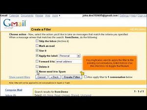 Gmail: How to Create Email Filters