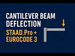 STAAD Pro Tutorial Cantilever Beam Deflection Check using Eurocode 3