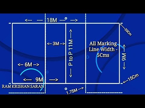 Volleyball Court Marking and Measurements | Volleyball Easy Court Marking with Full Diagonal Method