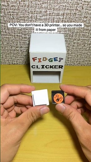 I made fidget clicker WITHOUT 3D Printer #shorts #fidget #diy #papercraft