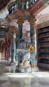 3.9K views · 266 reactions | Wiblingen Abbey Library, 280 years young, boasts 'marble' masterpieces that are actually intricate wooden carvings, painted to perfection! | Beautiful Houses and Buildings | Facebook