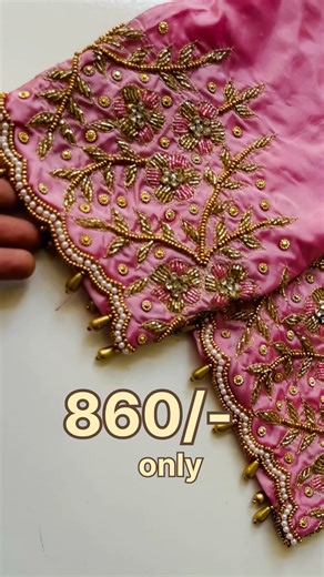 @Meesho 860/- only|| cutwork tusser silk pastel pink maggam work available in meesho