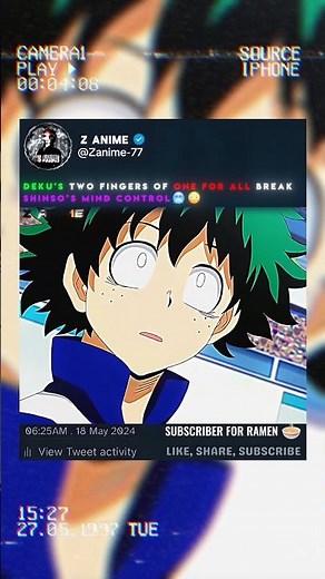 Deku Breaks Shinso’s Mind Control 🗿🔥 #myheroacademia #mha #anime #animeedit