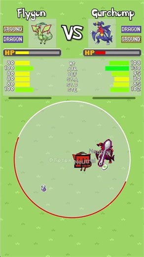 Flygon 🪰😶‍🌫️ Vs Garchomp 🦈⛰️ #pokemon