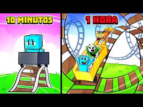 10 Segundos VS 1 Hora Construindo Montanha Russa no Minecraft!