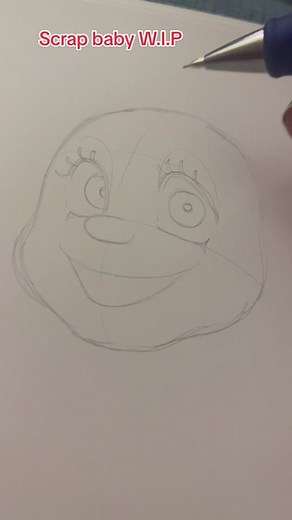 Scrap Baby sketch #scrapbaby #fnaf #fivenightsatfreddys #circusbaby #sketch #drawing #workinprogress