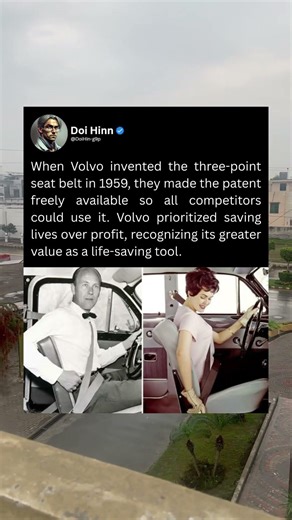 When Volvo invented the three-point seat belt in