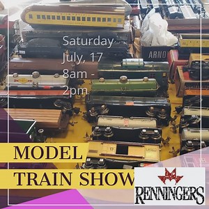 114 reactions · 80 shares | Model Train Show Saturday, July 17, 8am till 2pm. Free admission to shop. Over 140 booths under pavilions and outdoors. Rain or shine. | Renningers Kutztown Farmers and Antiques Market | Facebook