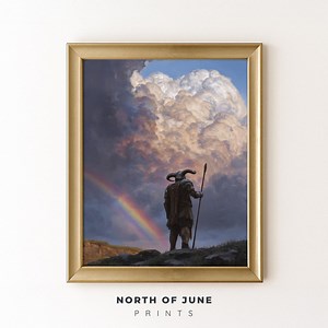 Heimdall Bifrost Bridge Art Print: Norse Mythology Landscape (digital Download) - Etsy UK