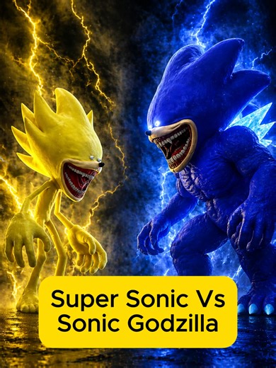 Super Sonic vs Sonic Godzilla in Garry's Mod