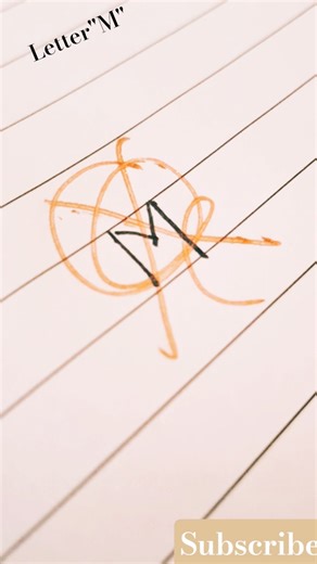 "M"✨️#handwriting #calligraphy #lettering #calligraphyfonts #writing #shorts #satisfying #fyp