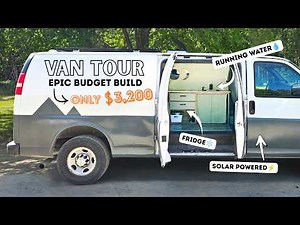 Chevy Expess CAMPER VAN TOUR !! Budget Build | DIY Cargo Van Conversion | L&K Seims