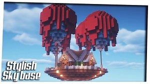 Stylish SkyBase Design (My first ever Skybase Build) Minecraft Map