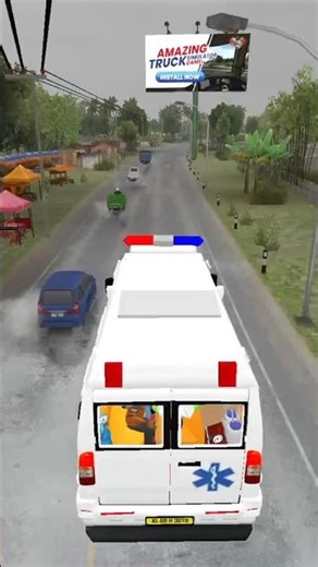 ambulance new mod in bus simulator indonesia me #bussid #ambulancegames #shorts