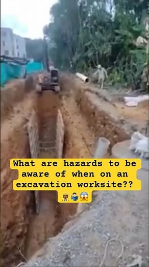 Trench collapse on excavation worksite #jjsafetyllc #safetyfirst #safetyfails