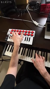 GLASYS on Instagram: "Multitasking so I have more time to play video games #synth #piano #fingerdrumming"