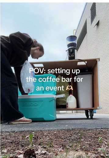 Setting Up Our Coffee Cart for Events: A Behind-the-Scenes Look