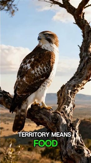 A Hawk Territorial Battle Explained #wildlife #animal behavior#wild animals#youtube shorts wildlife