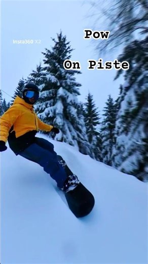 Loving Powder On Piste #play #powder #snowboarding #powderday #snow