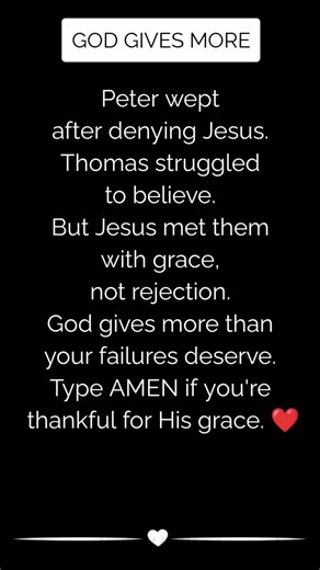 GOD GIVES MORE