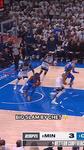 1.4M views · 6.5K reactions | Chet Holmgren rises up and THROWS DOWN the 1-HAND JAM!  Game 5 | LIVE on ESPN | NBA | Facebook