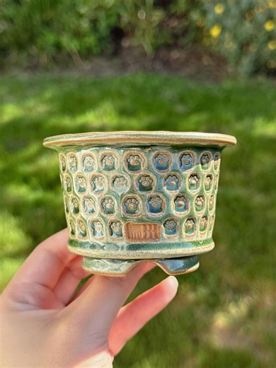 Paw Print Handmade Craquelure Ceramic Succulent Planter Pot, Decorative Pottery - Etsy