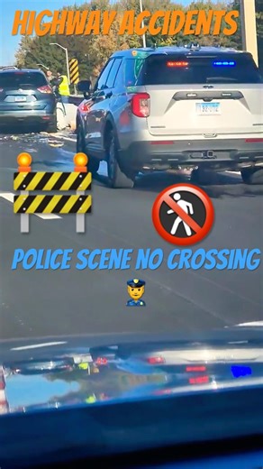 🚔 Police on Scene for Highway Accident | Three-Car Crash Shuts Down Traffic 🚨