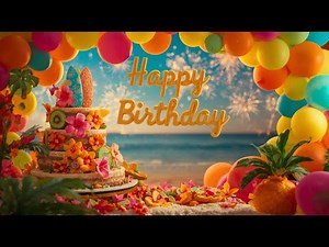 Happy Birthday Song 🎵 Summer Beach Party | Happy Tune Party