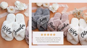Fluffy Bride Bridesmaid Slippers for Bachelorette Party Gifts for Bridesmaid Proposal Bridal Shower Bridal Party Gift for Her (slippers) - Etsy