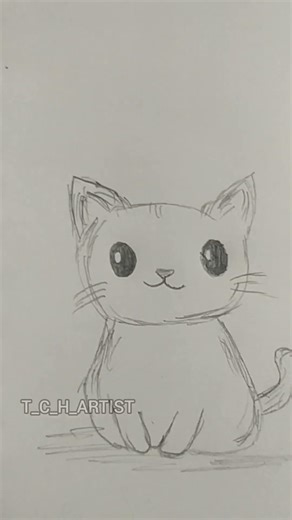 CUTE CAT DRAWING #CUTE DRAWING #PENCIL ART#trending